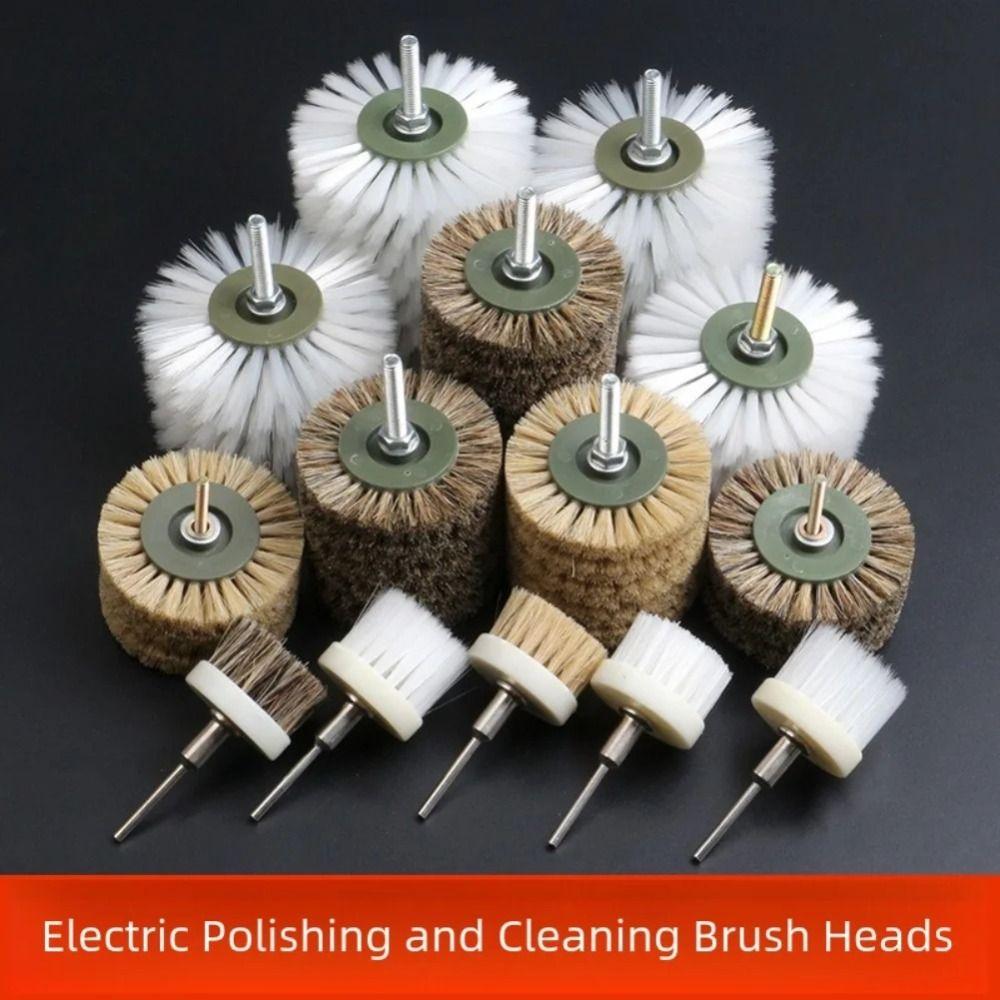 6mm Handle Diameter Circle Brush Bristle Brush Head Bristle Brush  Quick Glue Removal