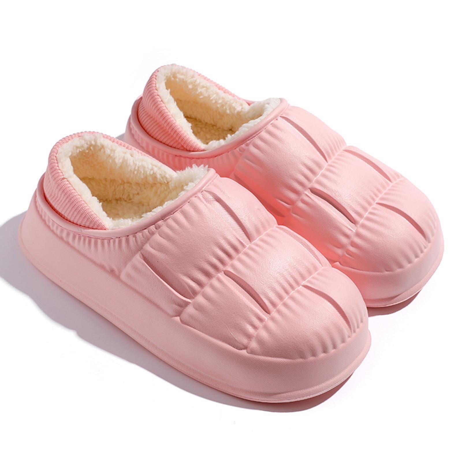 Cotton Slippers For Women Suitable For Outdoor Wear Indoor Home Use Thick Soled EVA Warm Cotton Shoes 36 розовый 990₽