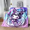 1pc Cute Death Kuromi Blanket, Seasonal Home Decorative Throw for Couch, or Car Seat Cover,Living Room, Travel, Camping, Car Blankets, Beach, Office N