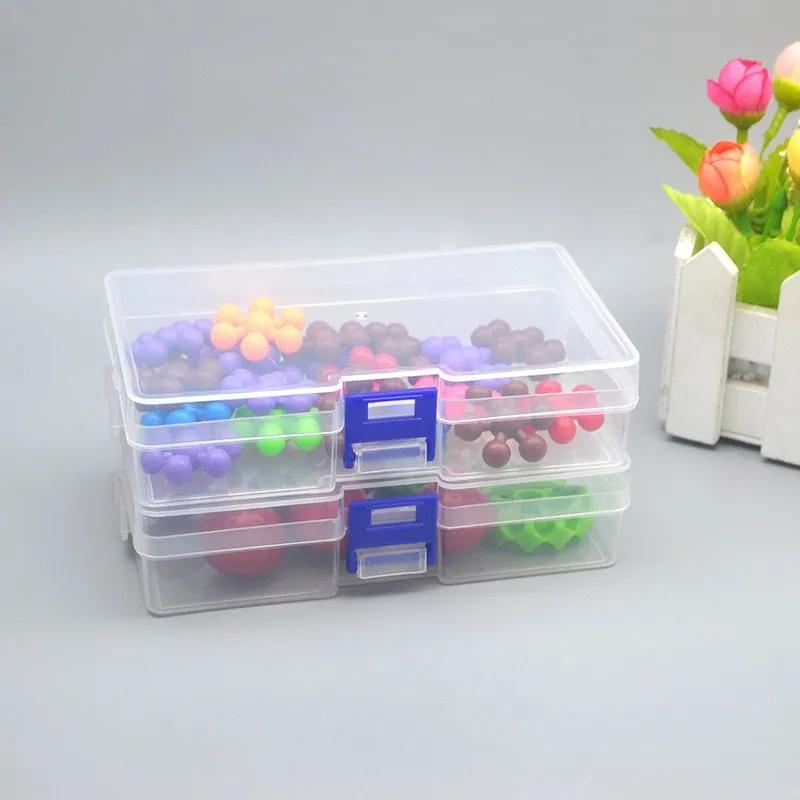 5Pcs Transparent Lockable Box Small Object Storage Box Fishing Gear Accessories Box Plastic Material