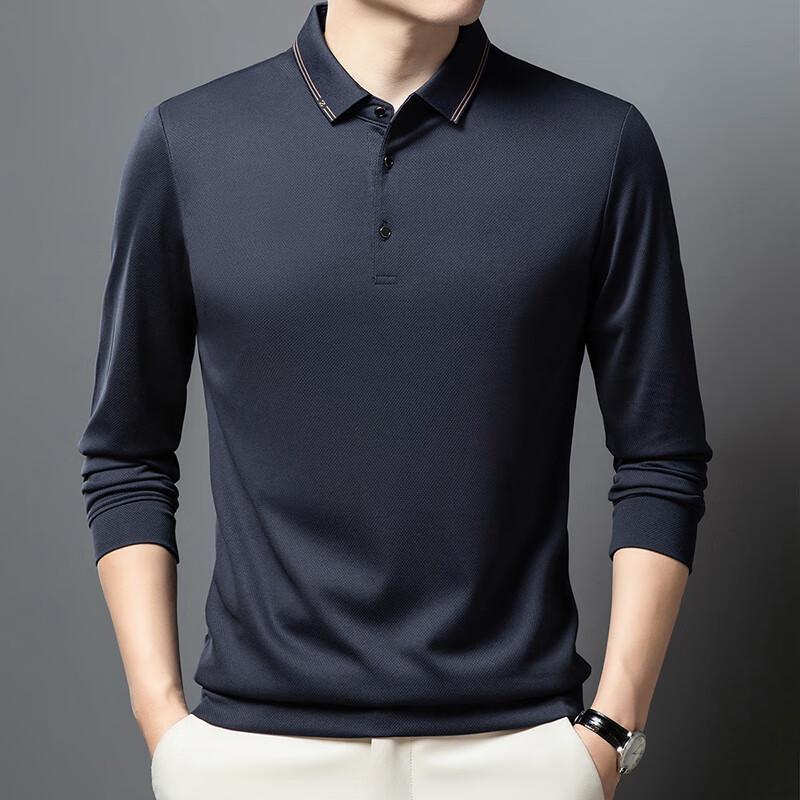 Men's Polo Collar Long Sleeve T-Shirt