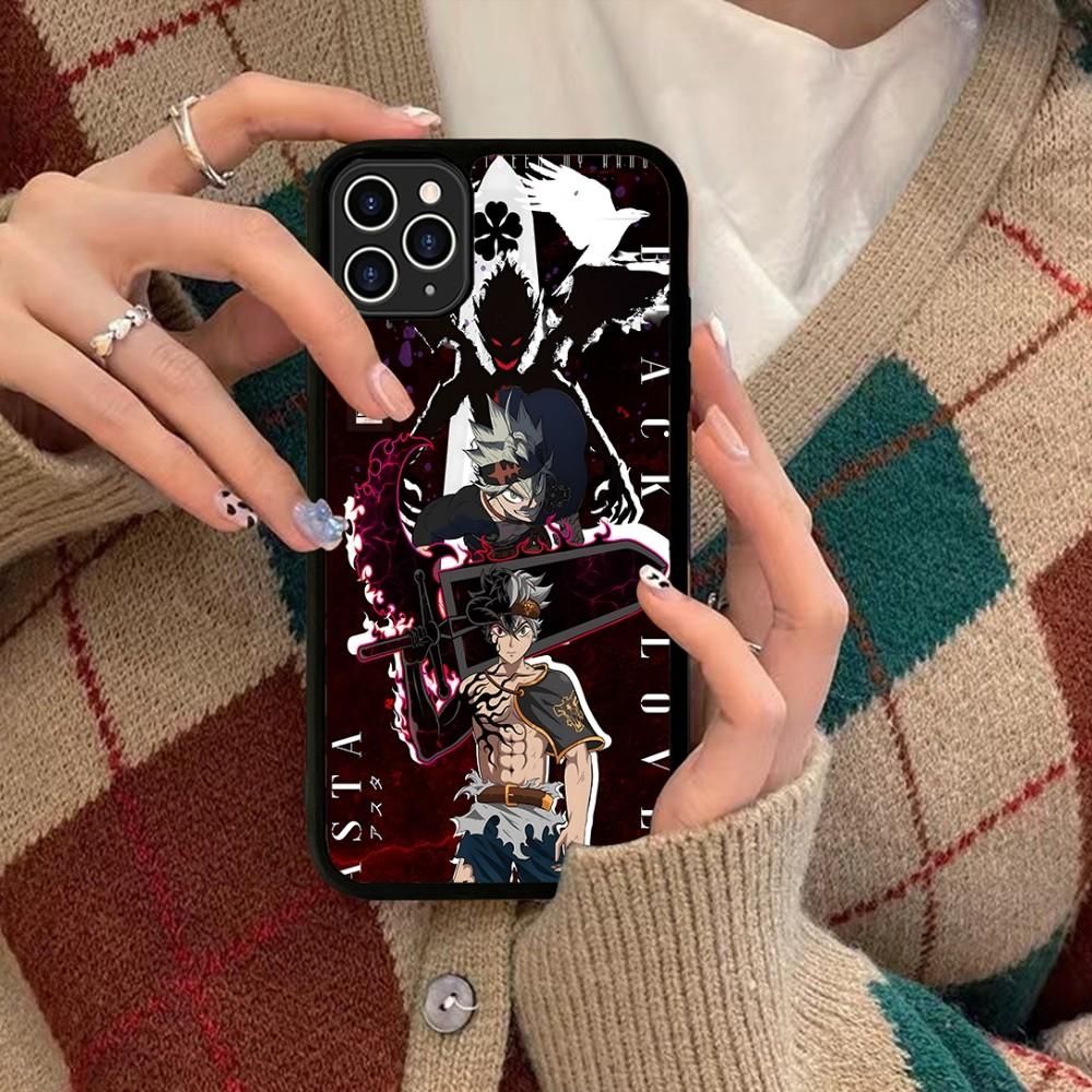 Black Clover Phone Case Silicone PC+TPU For For IPhone 11 12 13 14 15 16 Plus Pro Max Cover