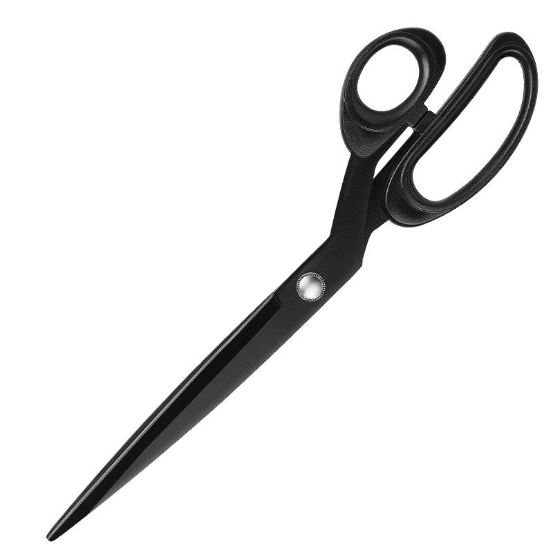 Professional Fabric Cutting Scissors: Tailoring, Dressmaking, Household Sewing, Crafting - Large, Blackened