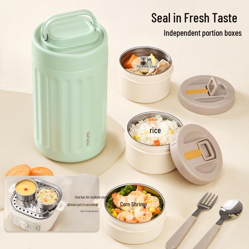 TAFUCO 316 Stainless Steel Portable Insulated Lunch Box