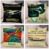 Cartoon Klassiker Film Kissenbezug Deko Zurück in die Zukunft Kissenbezug Superweicher Plüsch Kissenbezug für Sofa Zuhause Auto 45x45cm