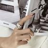 Neutral Irregular Pleated Open Ring INS Niche Fashion Design High-end Senior Sense Adjustable Index Finger Party Ring