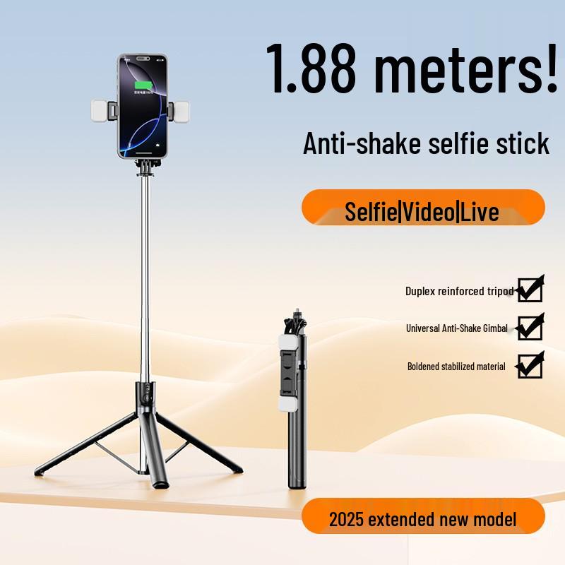 Universal Bluetooth Selfie Stick Tripod - Portable Telescopic Pole for Travel and Live Broadcasts.