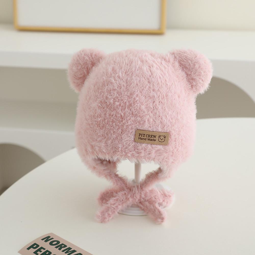 Plush Earmuffs Cap Solid Velvet Toddler Warm Headgear Cute Kids Beanies  Winter
