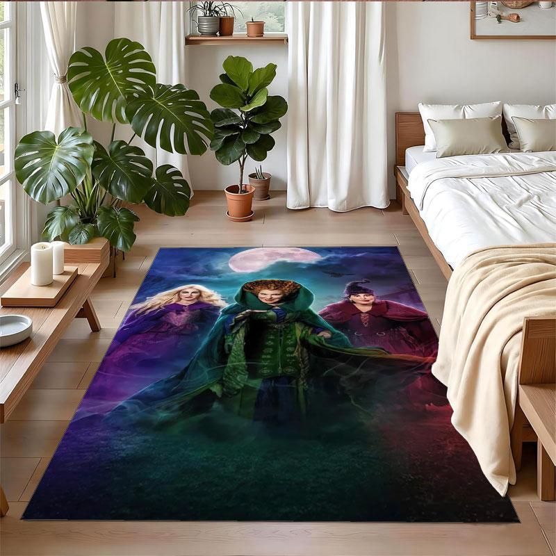 Crystal Velvet Rug Soft Non Slip Indoor Floor Mat Home DecorHocus Pocus Sanderson Sisters