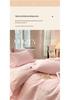 Mercury Pure Cotton Embroidered 4-Piece Set: Brushed Thick Warm Long-Staple Cotton Solid Color Fitted Sheet