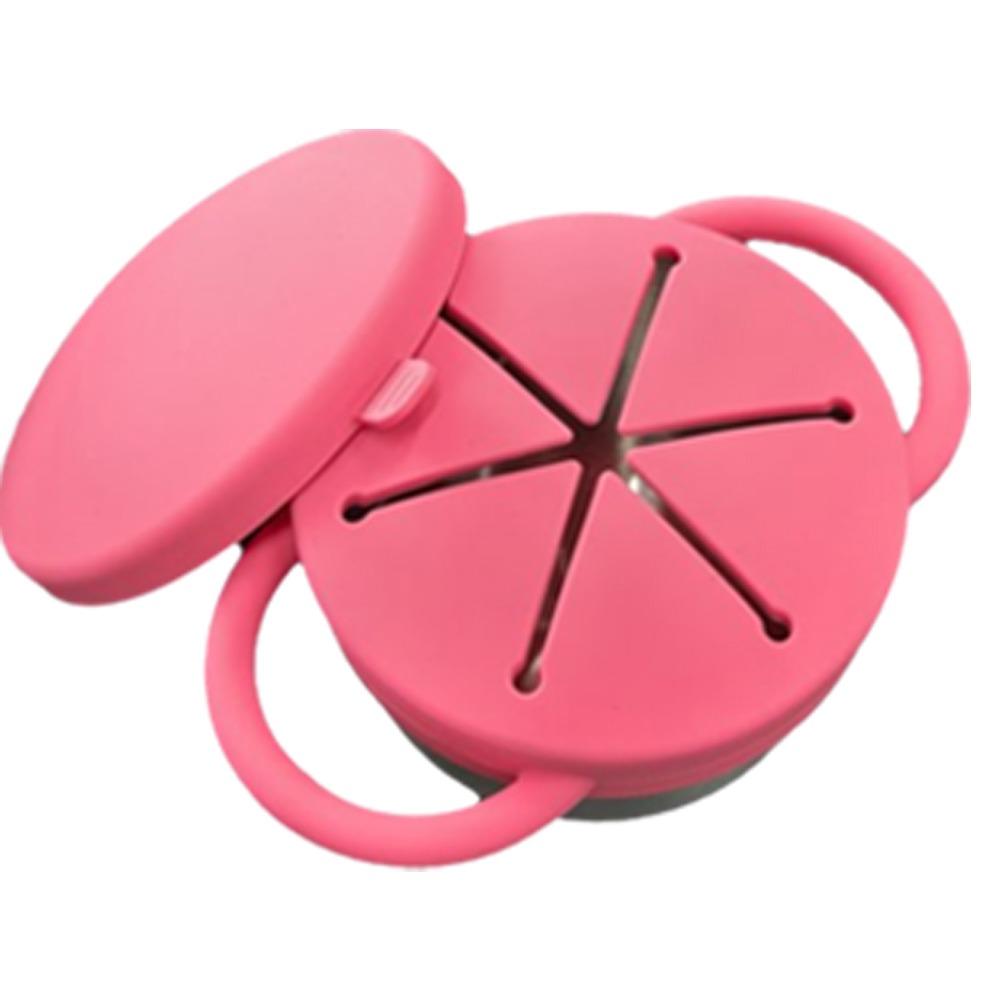 

Ручки с удобным захватом Чашки для снеков из нержавеющей стали Контейнеры для снеков из пищевого силикона Непроливаемые Контейнеры для снеков Малыш розы красного