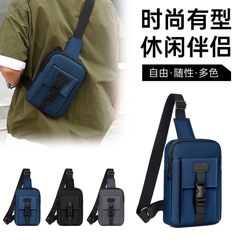 

Новый продукт мужская простая и модная сумка через плечо повседневная для поездок многофункциональная маленькая сумка сумка для мобильного телефона многокарманная сумка-мессенджер синий
