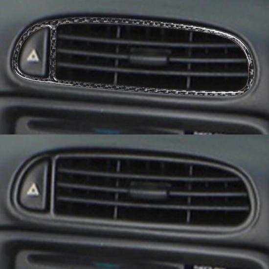 For Chevrolet Corvette C5 1998-2004 Carbon Fiber Central AC Vent Outlet Cover