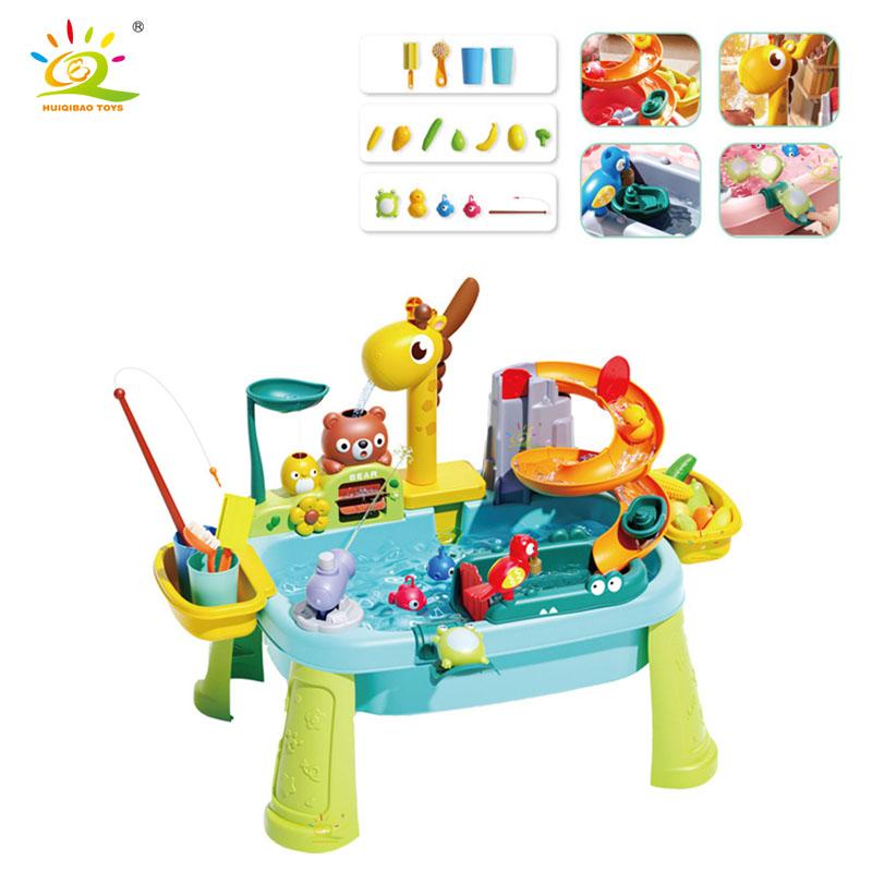 Children's Kitchen Toys Electric Fun Water Play Water Wash Basin Fishing Dishwashing Home Role-playing Baby Early Education Toys