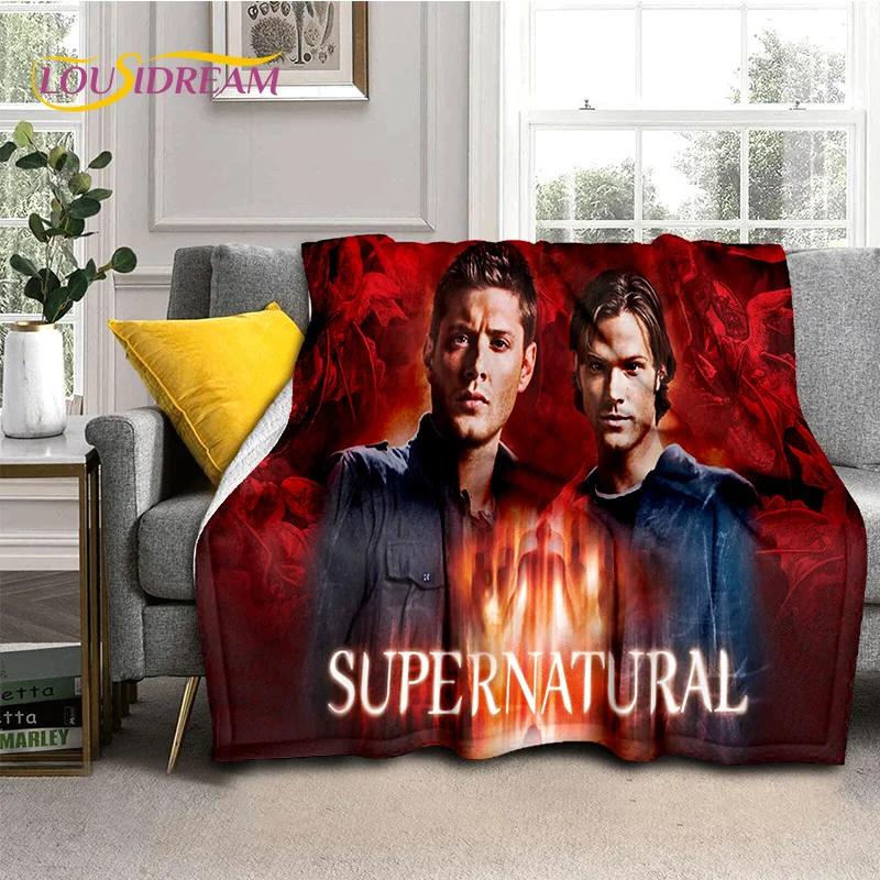 3D Latest Supernatural Dean Sam Soft Flannel Blankets,Throw Blanket Comfortable Blanket for Picnic Beds Sofa Home Bedroom Gift