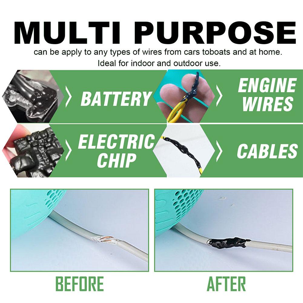 30ml Liquid Electrical Tape Insulating Tape Repair Coat Line Fix Paste Cable Wire Insulation Liquid Glue Electrical Rubber H5A8