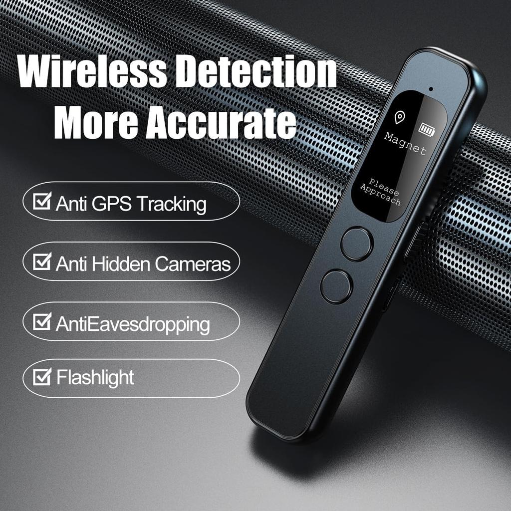 1 Stück Kameradetektoren, Detektor für versteckte Kameras für Hotels, Wanzendetektor, Detektor für versteckte Geräte für GPS-Tracker/Signalerkennung