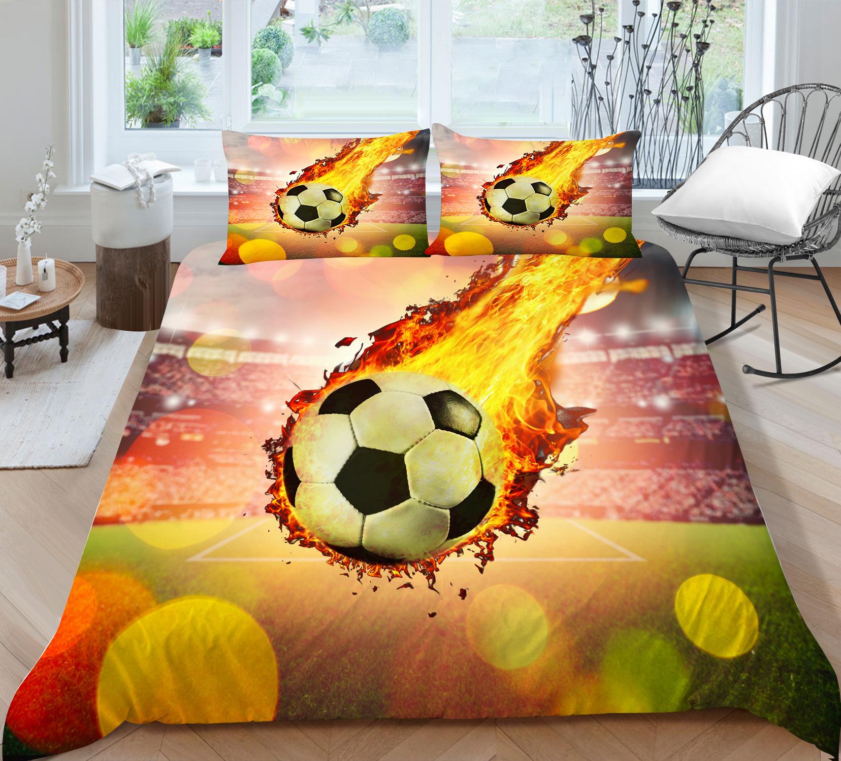

Bedding Two Or Three-Piece Football Series 3D Digital Printing Polyester EU single 135*200