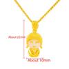 Elegant 3D Gold-Plated and Jade Maitreya Buddha Pendant for Women