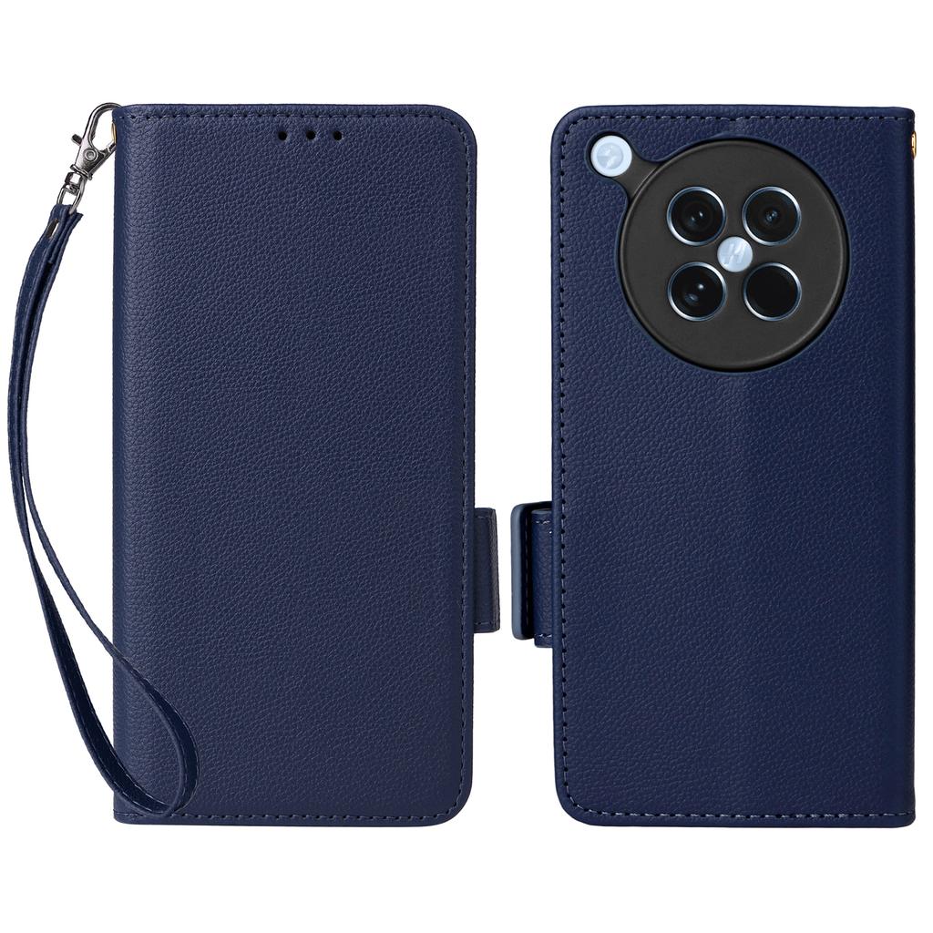 For Oppo Find X8s 5G Case with Wrist Strap Litchi Texture PU Leather Wallet Phone Cover