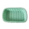 Scatola portaoggetti in plastica intrecciata organizer per scrivania ufficio colori caramella due forme disponibili per articoli domestici