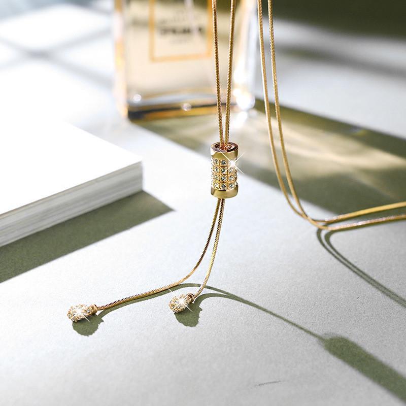 Korean Timeless Inspired Long Sweater Chain Necklace For Women With Unique Design Ideal For Fashion Styles Forward