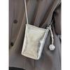 Trendy 2026 Silver Mini Chain Shoulder Bag for Women – Summer Versatile Crossbody Phone Purse