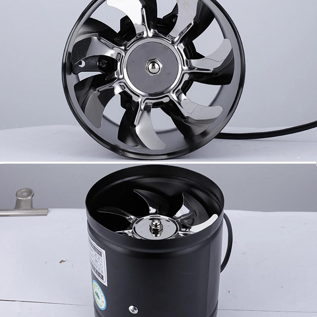 Axial Pipe Metal Blower Bathroom Fan Channel Pipe Fan 500m³/h Channel Duct Extractor Insert Exhaust Fan