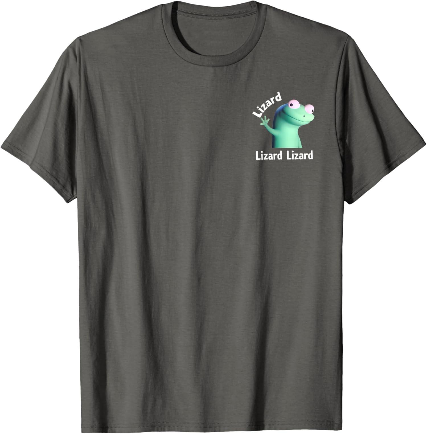 Lizard Lizard Lizard Funny Meme Happy Face Cute T-Shirt S