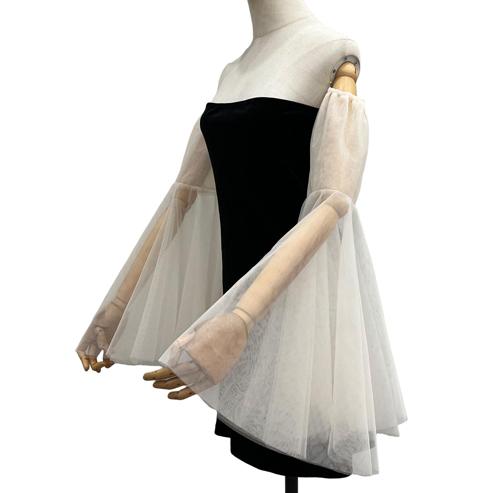 

Элегантные прозрачные свадебные рукава для женщин с расклешенным дизайном, идеально подходящие для свадебного платья и формального мероприятия. 3