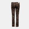 Low-waisted Velvet Trousers with Paisley Print for Women PLEASE
