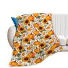 Pumpkin Flannel Blanket Floral Print Blanket Thanksgiving Air Conditioning Blanket Blanket Nap