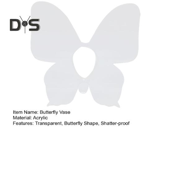 Vază cu fluturi Vază cu flori acrilice transparentă Suport pentru butași de flori de birou rezistent la spargere pentru masă de capăt Masă de sufragerie birou