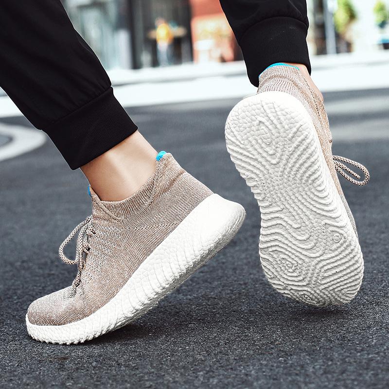 39-46 Men's Sneakers Flying Weaving Shoes A Breathable Lightweight Soft Bottom Ultra-light, Large Size Sock Shoes