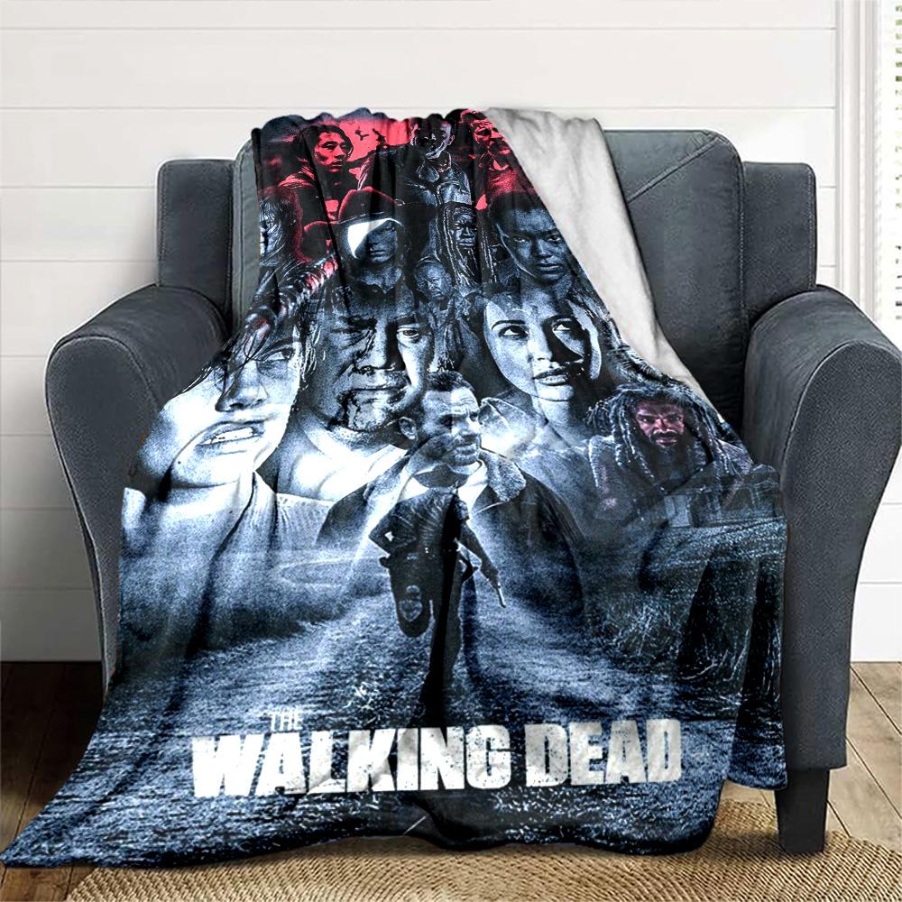 Walking Dead Print Flannel Blanket High Quality Warm Comfortable Cover for All Seasons Perfect for Gifts Home Decor