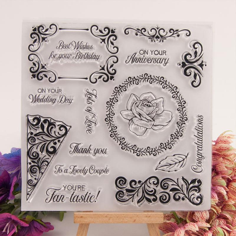 Transparent Clear Silicone Stamp for Seal DIY Scrapbooking Photo Album Decorative Clear Stamp Sheets