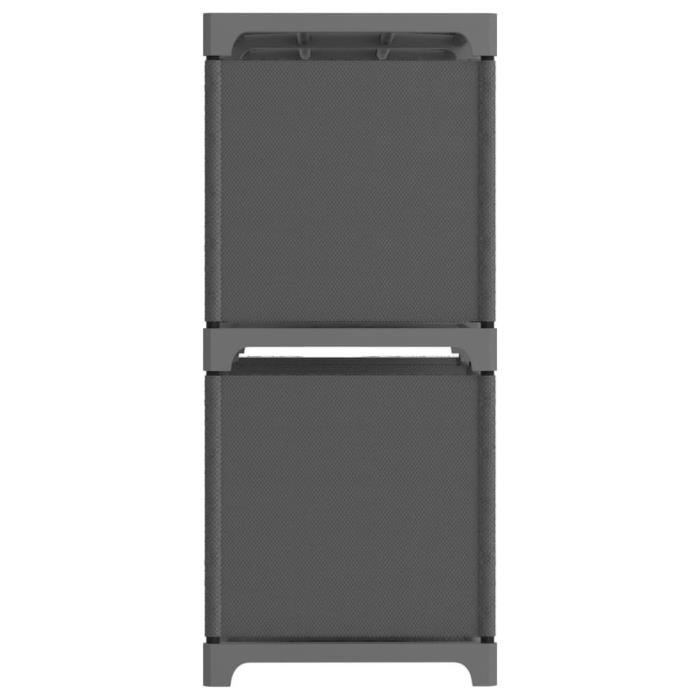 VidaXL Étagère d'affichage 5 cubes Gris 103x30x72,5 cm Tissu