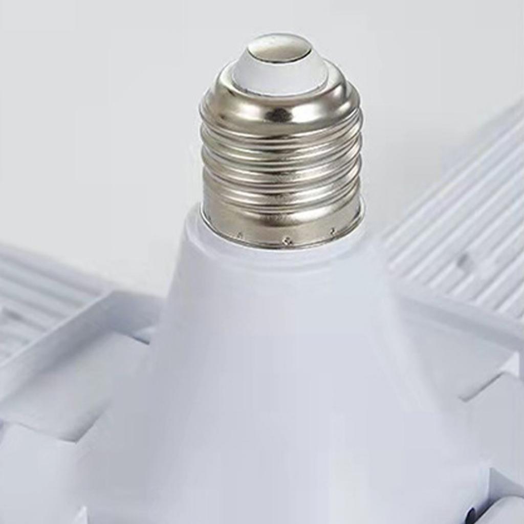 Folding LED Bulb, E27 Ceiling Fan Lamp, 3600 Lumen, 360° Lighting, 90 Degrees Adjustable 80W 6500K Energy Saving Super Bright For Living Room, Garage