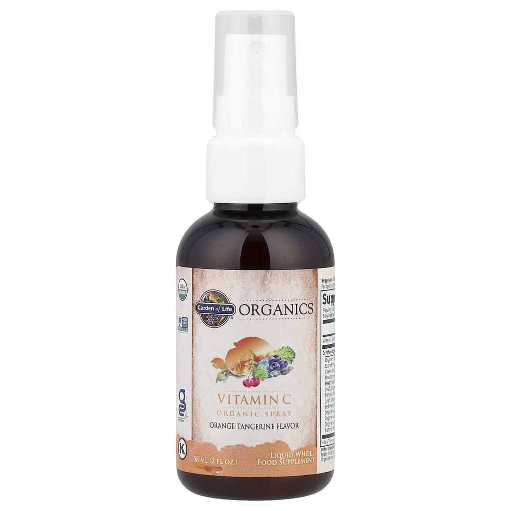 Mykind Organics, Vitamin C Organic Spray, Orange-Tangerine, 58 Ml (2 Fl Oz)