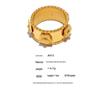 Exquisite Temperament Kaleidoscope Ring & Flower Bracelet Set in 18K Gold-Plated Titanium Steel