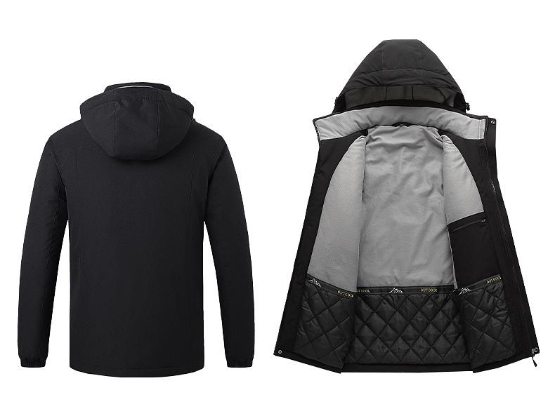 Smart Heated Hooded Ski Jacket - Warm, Thick Cotton for Winter Sports