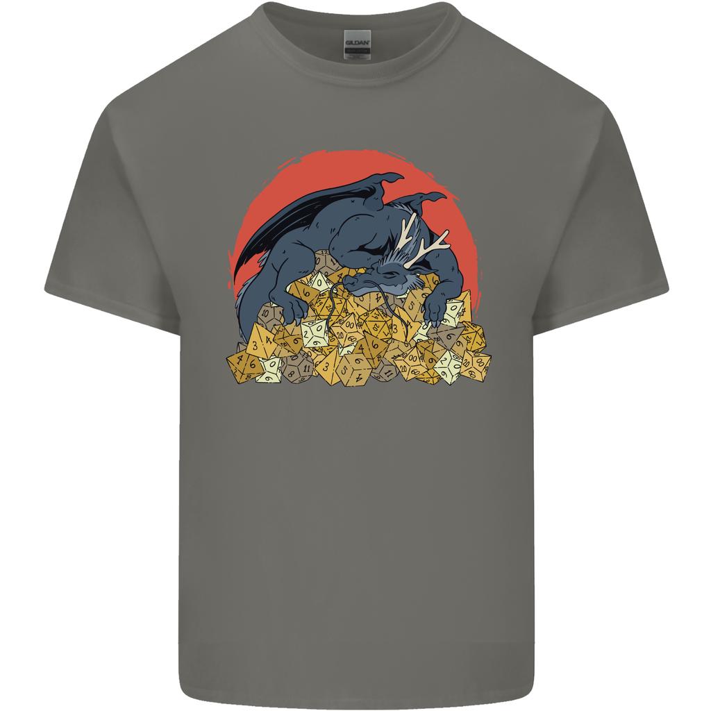 RPG Sleeping Dragon Roleplay Games Dice Unisexs Light Cotton TShirt