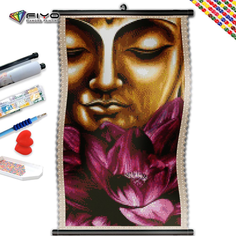 

5D DIY Рамка Алмазная картина Будда Вышивка Горная мозаика Религия Ручной подарок Украшение для дома