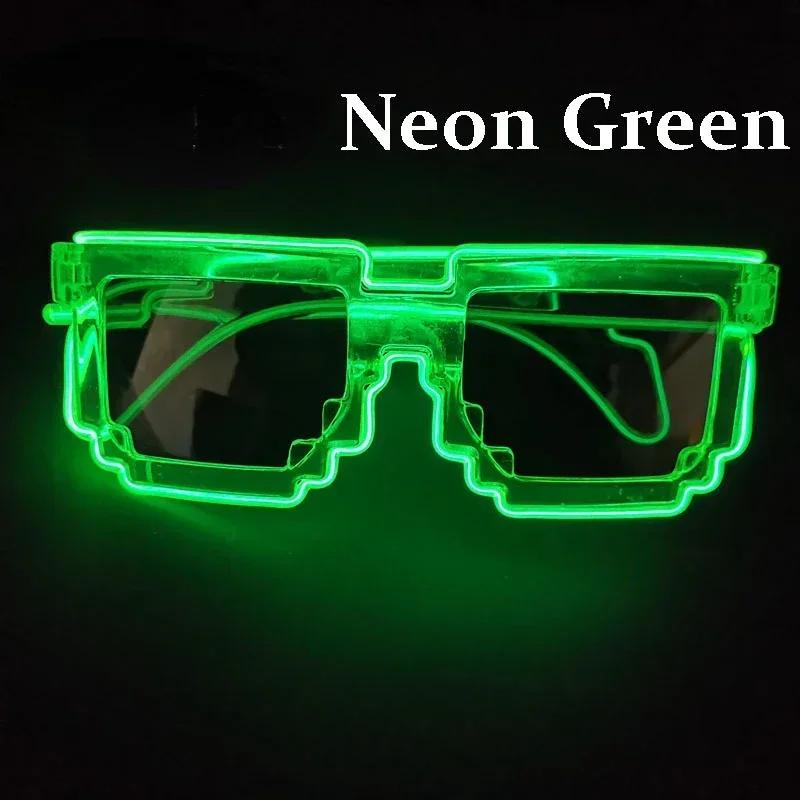 Led Sunglasses for Glow Party Glasses glow in the dark Flashing Mosaic UV400 Eyewear Unisex Gift Toy led luminous glasses