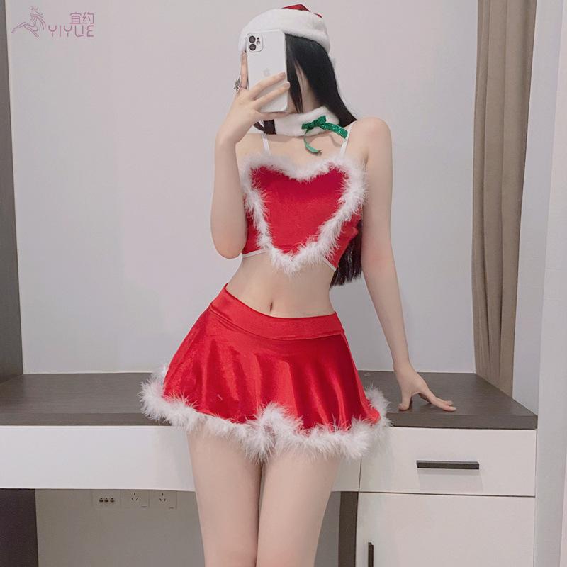 Yi Yue Sexy Christmas Lingerie Nightgown, Women's Role Play Costume 8356