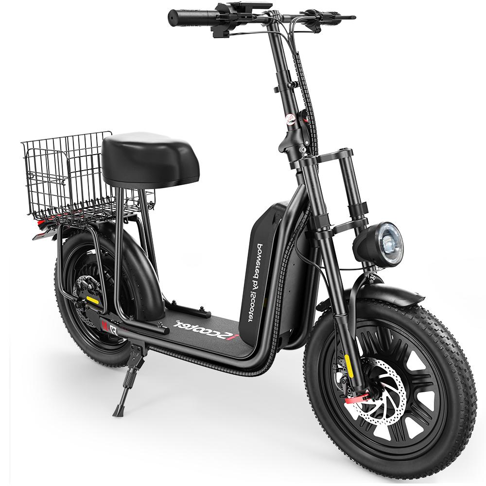IScooter F7 Adult E‑Scooter 1000W Motor 48V 10.4Ah Battery 45km/h Max Speed Front Fork Shock Absorber With Seat And Basket Electric Scooter