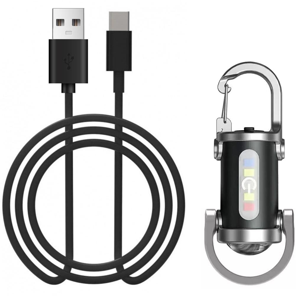1200LM Super Bright Mini Keyring Torch LED Rechargeable Waterproof Mini LED Torch for Outdoor Camping