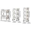 Easy to Assemble Floor Standing Storage Unit Sturdy Layer Storage Shelf with Drawers Movable Storage Stand Holder