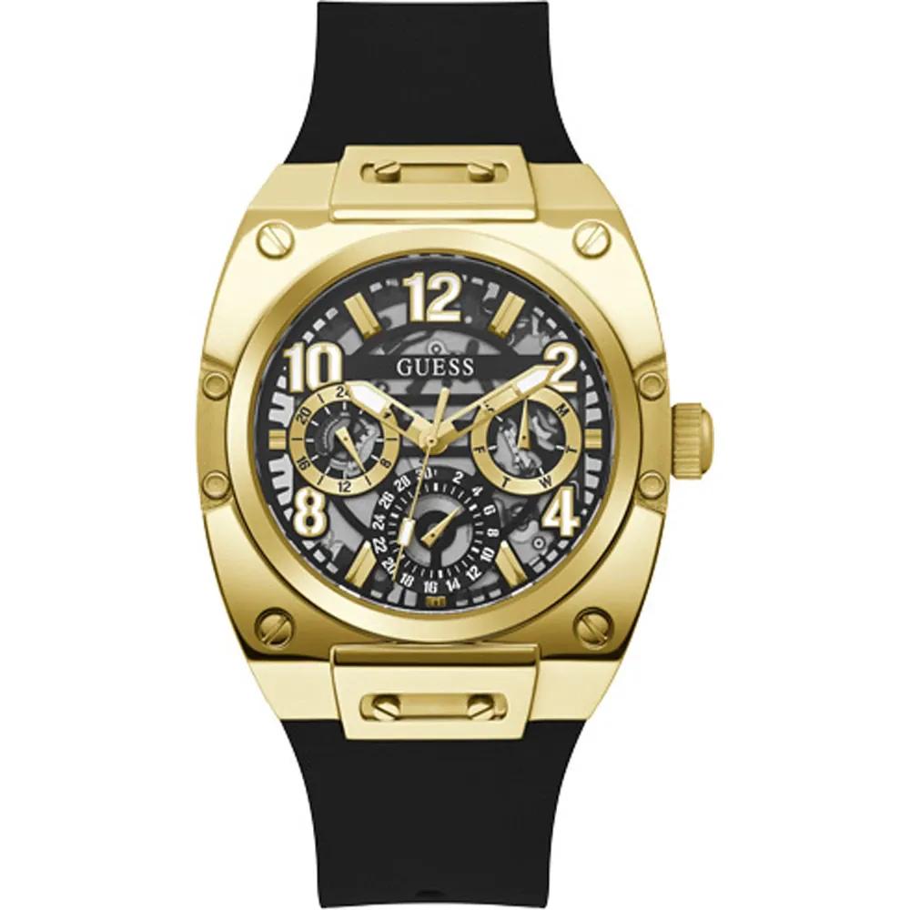 GUESS Trend Prodigy Gold Stainless Steel & Silicone Gents Quartz Watch GW0569G2 чёрный