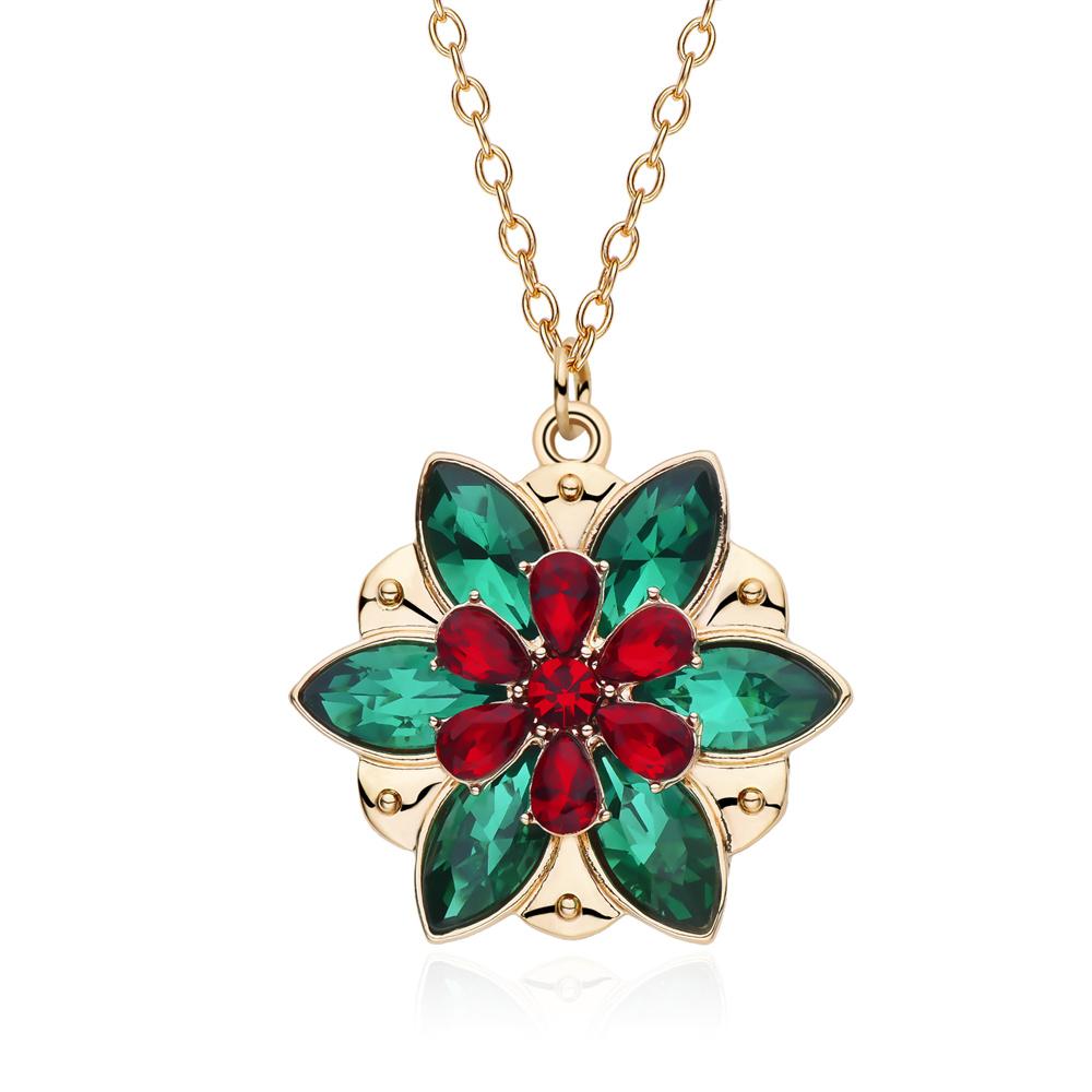 

Классический фильм Анастасия То же ожерелье с кристальным кулоном Новая мода Циркон Винтажное ожерелье с цветком для девочки женщины Ювелирный подарок A